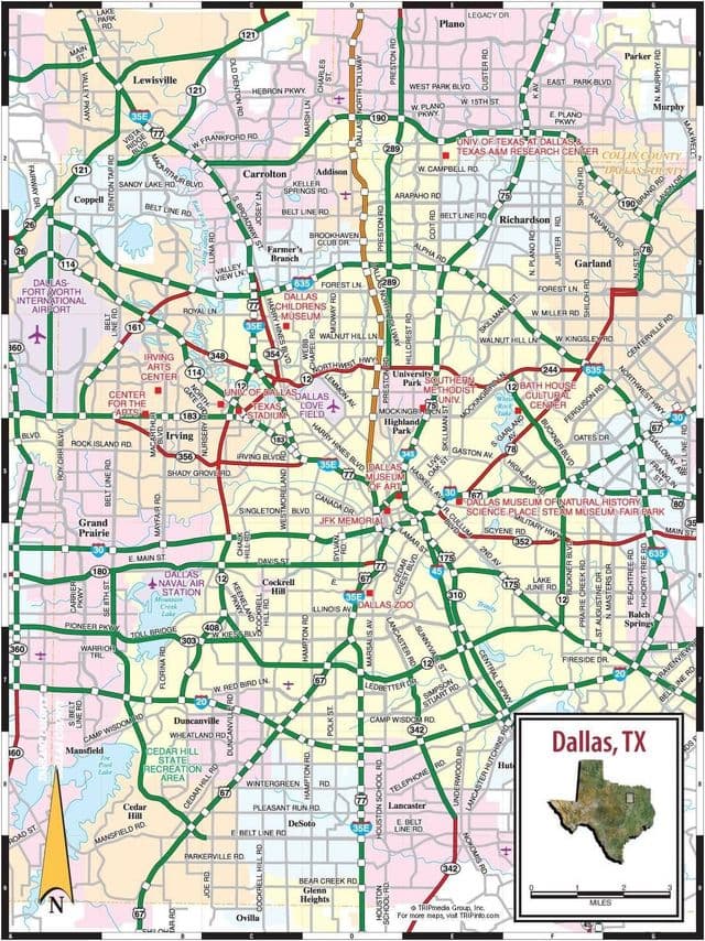 Dallas roads map